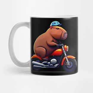 Capybara on motocycle design Mug